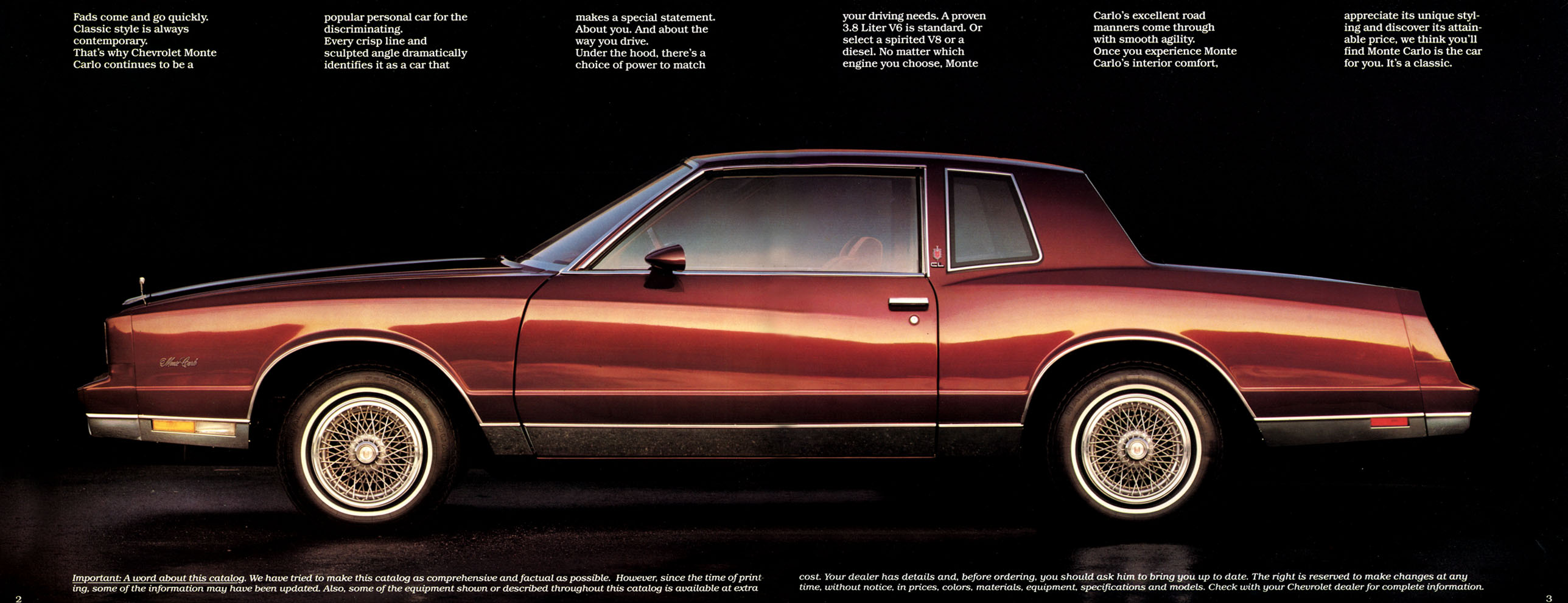 1983 Chevrolet Monte Carlo Brochure Page 5
